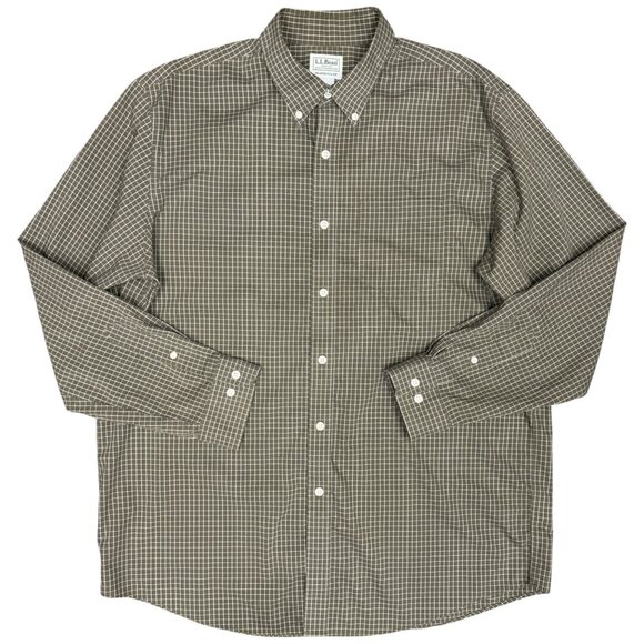 EUC Men's L.L. BEAN Wrinkle-Resist. Traditional Fit Check Plaid Shirt | Size L - Picture 2 of 8